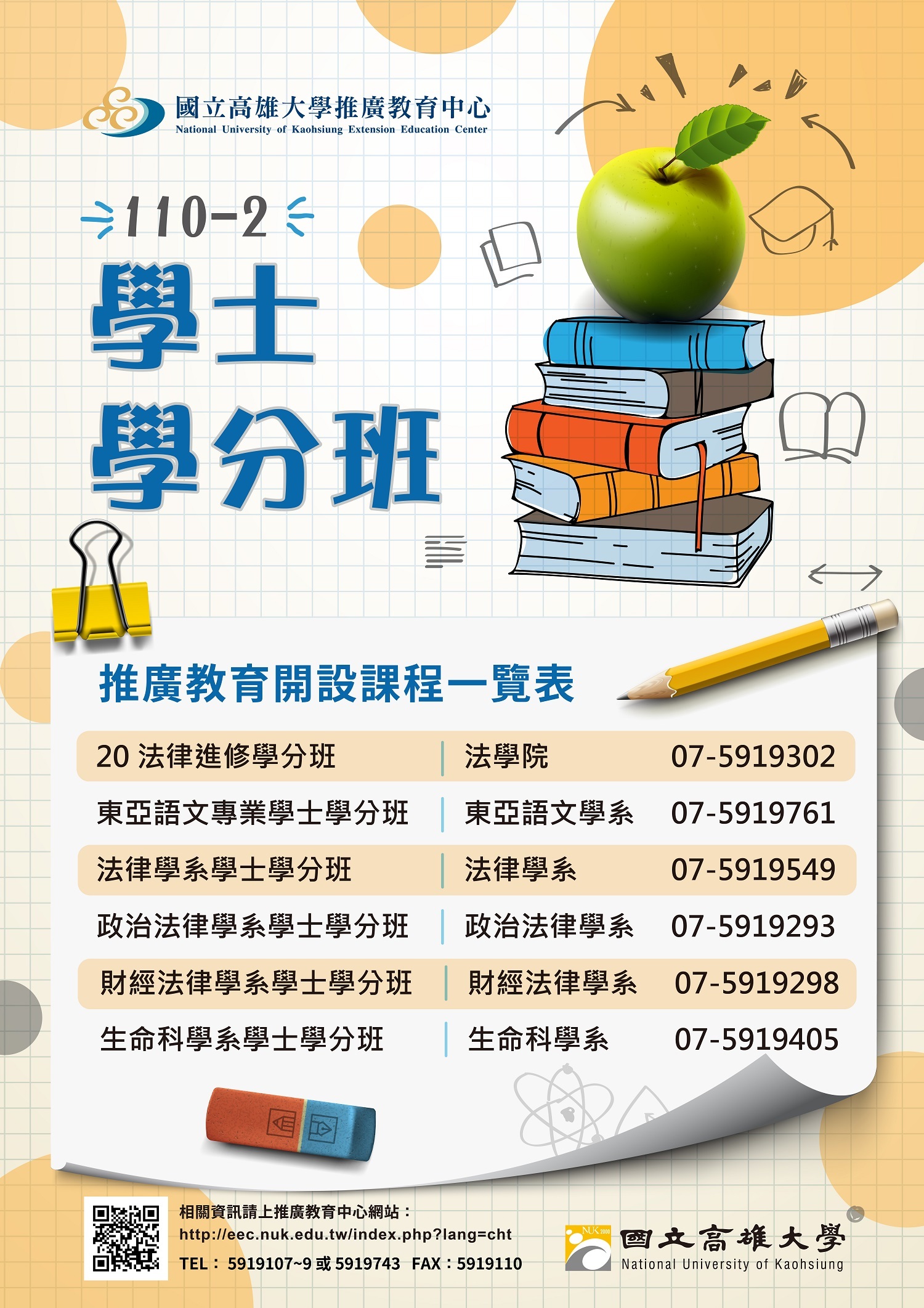 110-2 學分班總表海報-學士