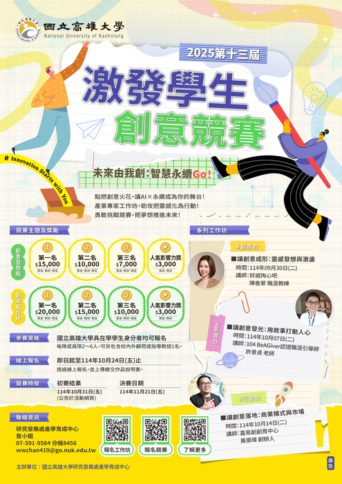 本校2025年第十三屆激發學生創意競賽圖片